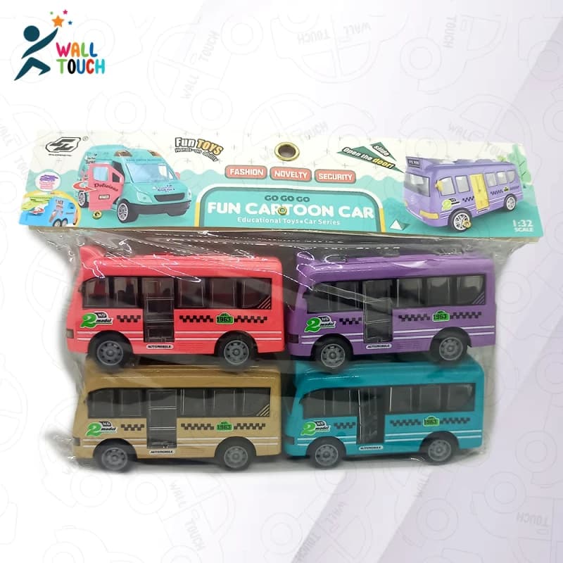 Image of 🚌 Fun Cartoon Car – Toy Bus Set