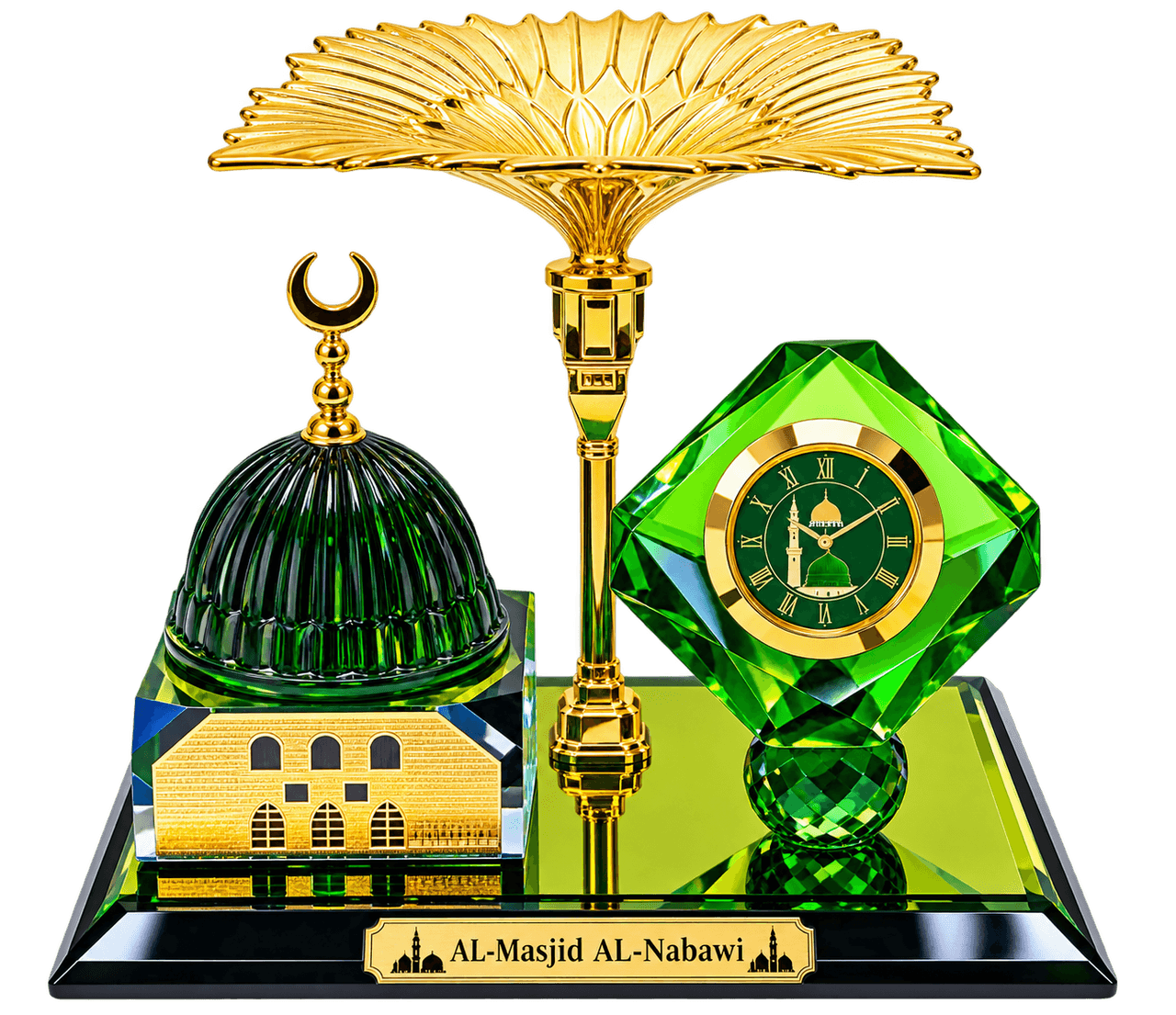 Image of “Al-Masjid Al-Nabawi Islamic Table Decor Clock” 🕌✨