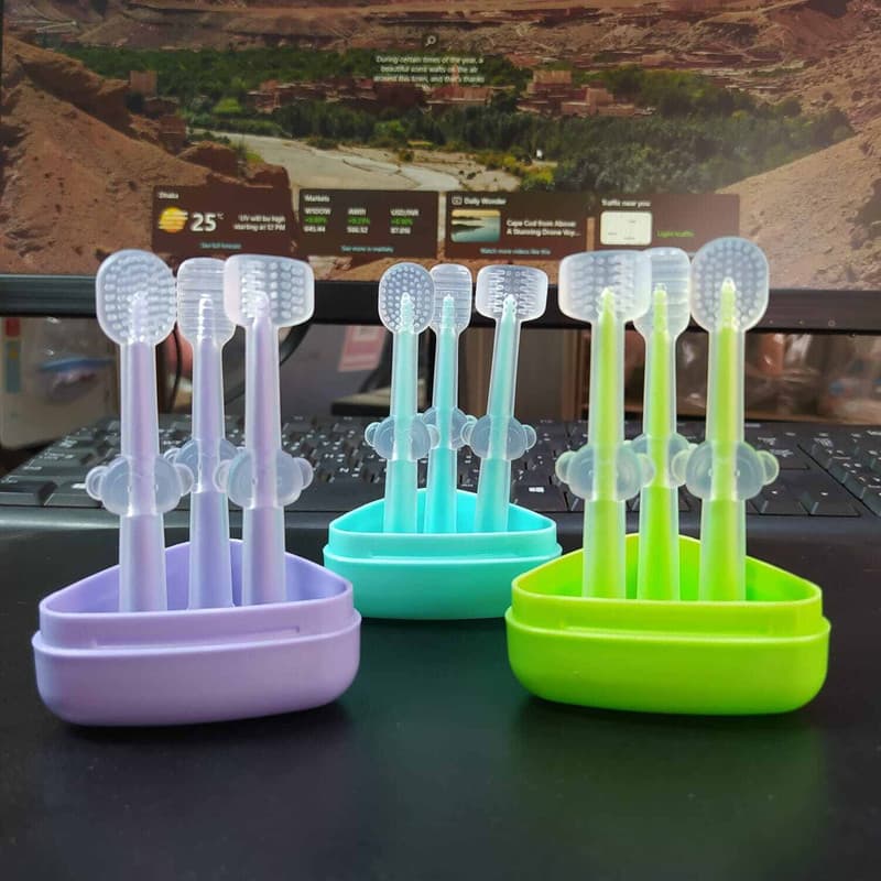 Image of Full Silicone Baby Hand  toothbrush