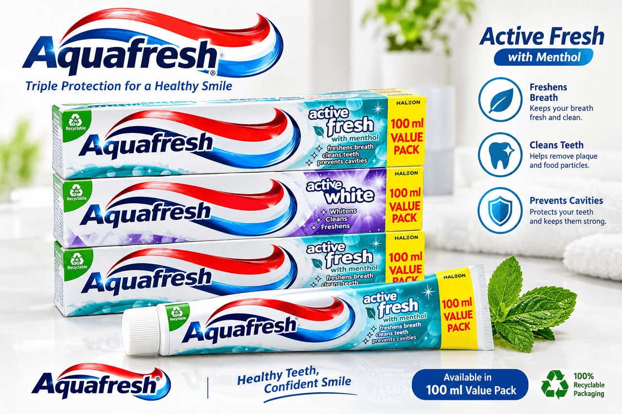 Image of Aquafresh Active Fresh with Menthol Toothpaste 